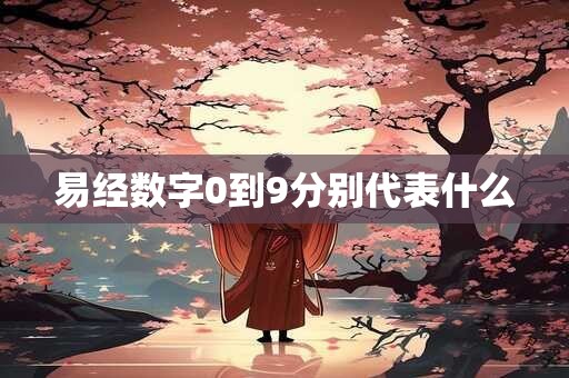 易经数字0到9分别代表什么
