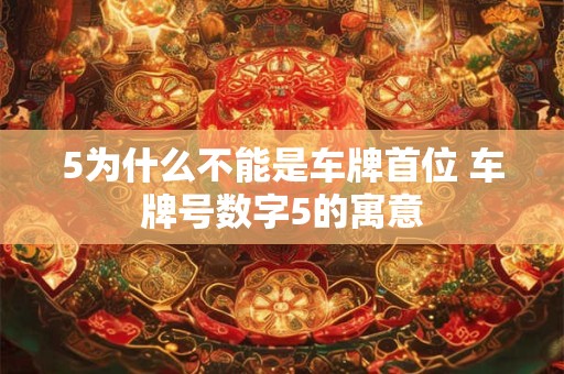 5为什么不能是车牌首位 车牌号数字5的寓意