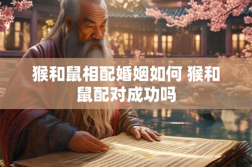猴和鼠相配婚姻如何 猴和鼠配对成功吗