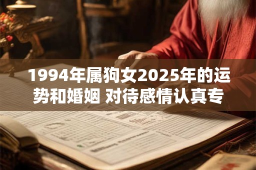 1994年属狗女2025年的运势和婚姻 对待感情认真专一