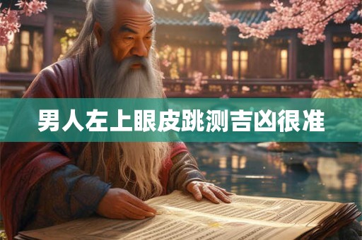 男人左上眼皮跳测吉凶很准