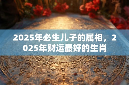 2025年必生儿子的属相，2025年财运最好的生肖
