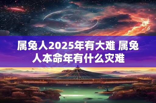 属兔人2025年有大难 属兔人本命年有什么灾难