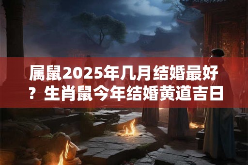 属鼠2025年几月结婚最好?生肖鼠今年结婚黄道吉日 属鼠2025年几月结婚最好?生肖鼠今年结婚黄道吉日
