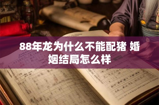 88年龙为什么不能配猪 婚姻结局怎么样