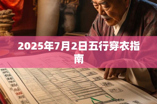 2025年7月2日五行穿衣指南