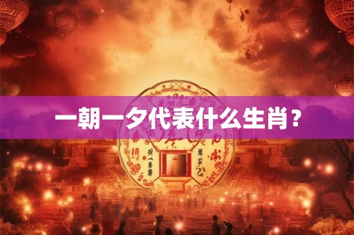 一朝一夕代表什么生肖？