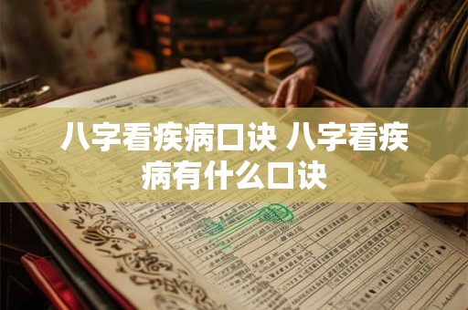 八字看疾病口诀 八字看疾病有什么口诀
