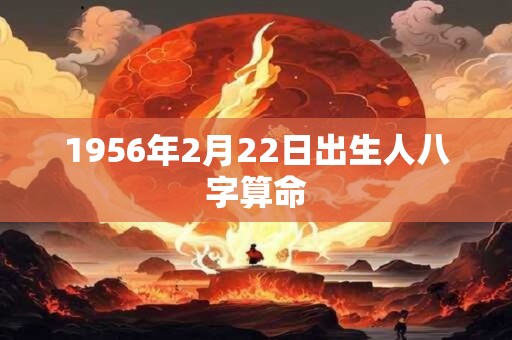 1956年2月22日出生人八字算命