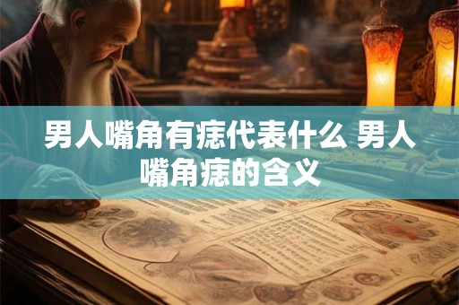 男人嘴角有痣代表什么 男人嘴角痣的含义