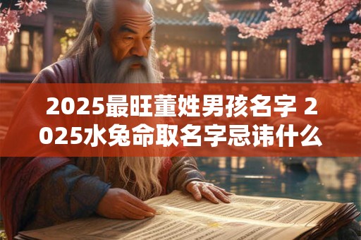 2026最旺董姓男孩名字 2026水兔命取名字忌讳什么