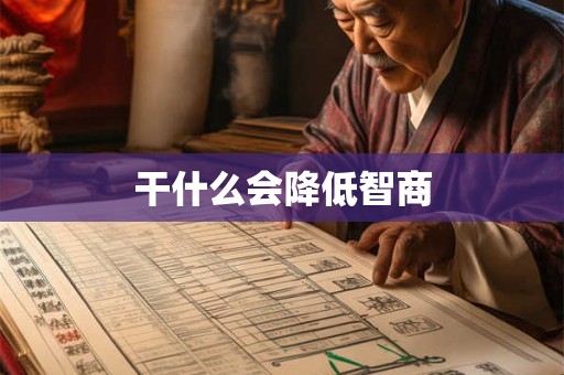 干什么会降低智商