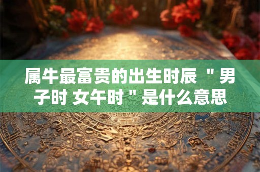 属牛最富贵的出生时辰 ＂男子时 女午时＂是什么意思