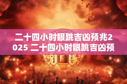 二十四小时眼跳吉凶预兆2025 二十四小时眼跳吉凶预兆女