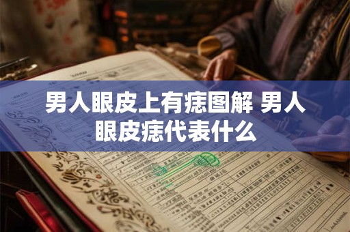 男人眼皮上有痣图解 男人眼皮痣代表什么