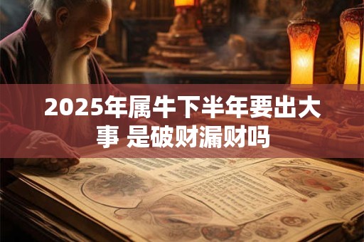 2025年属牛下半年要出大事 是破财漏财吗