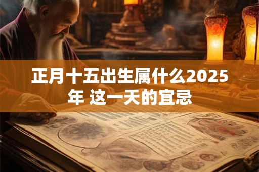 正月十五出生属什么2025年 这一天的宜忌