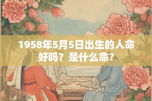 1958年5月5日出生的人命好吗？是什么命？