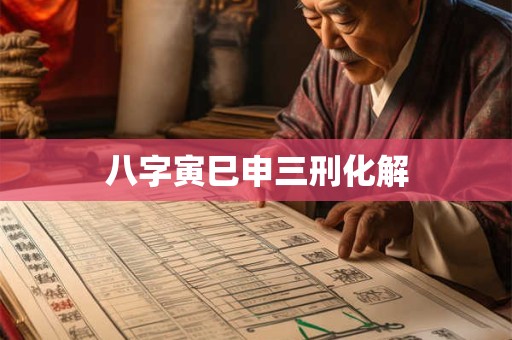 八字寅巳申三刑化解