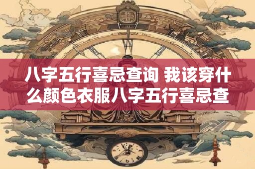 八字五行喜忌查询 我该穿什么颜色衣服八字五行喜忌查询