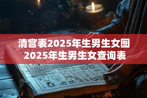 清宫表2025年生男生女图 2025年生男生女查询表