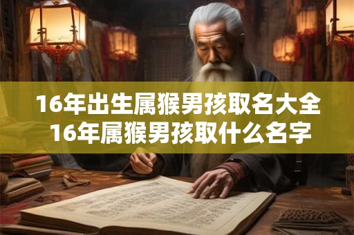 16年出生属猴男孩取名大全 16年属猴男孩取什么名字