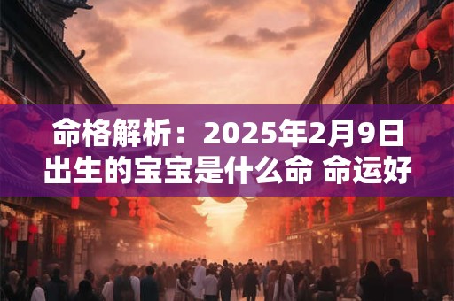 命格解析：2025年2月9日出生的宝宝是什么命 命运好吗八字