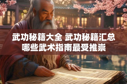 武功秘籍大全 武功秘籍汇总哪些武术指南最受推崇