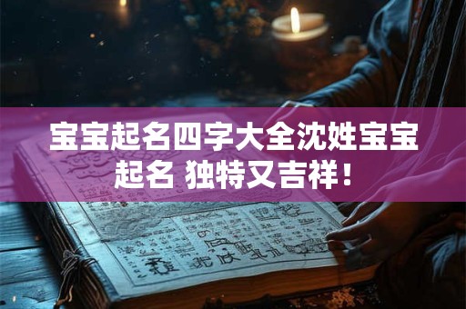 宝宝起名四字大全沈姓宝宝起名 独特又吉祥！