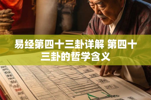 易经第四十三卦详解 第四十三卦的哲学含义