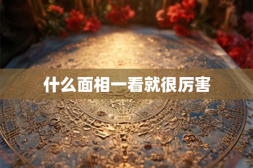 什么面相一看就很厉害