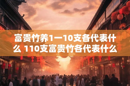 富贵竹养1一10支各代表什么 110支富贵竹各代表什么意义