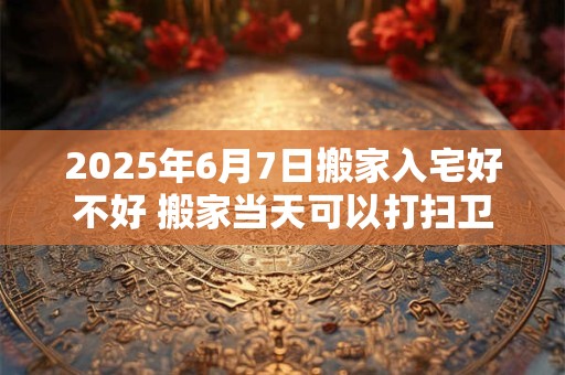 2025年6月7日搬家入宅好不好 搬家当天可以打扫卫生吗
