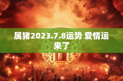 属猪2023.7.8运势 爱情运来了