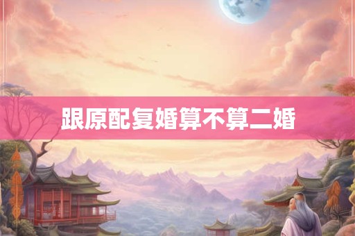 跟原配复婚算不算二婚