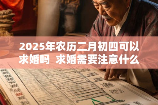 2025年农历二月初四可以求婚吗  求婚需要注意什么