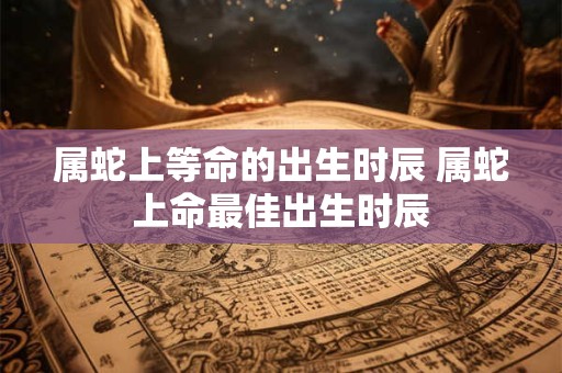 属蛇上等命的出生时辰 属蛇上命最佳出生时辰