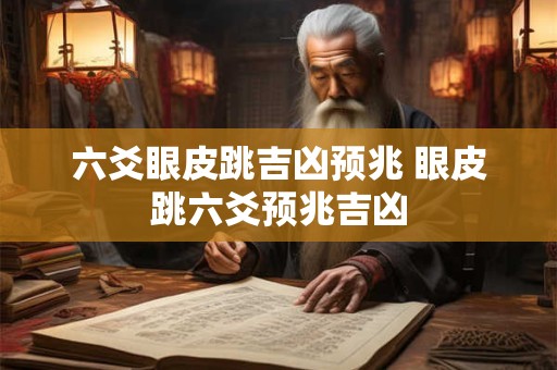 六爻眼皮跳吉凶预兆 眼皮跳六爻预兆吉凶