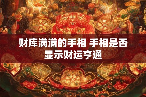 财库满满的手相 手相是否显示财运亨通