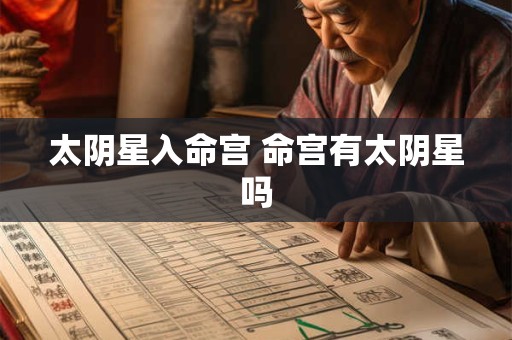 太阴星入命宫 命宫有太阴星吗