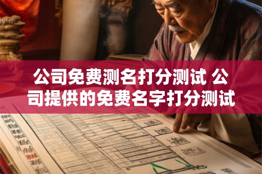 公司免费测名打分测试 公司提供的免费名字打分测试真的可信吗