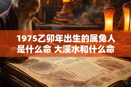 1975乙卯年出生的属兔人是什么命 大溪水和什么命最配