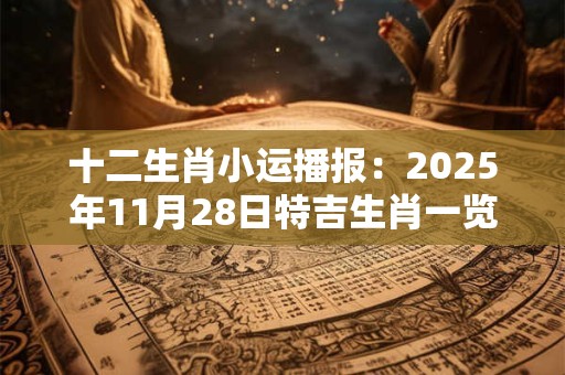 十二生肖小运播报：2025年11月28日特吉生肖一览表