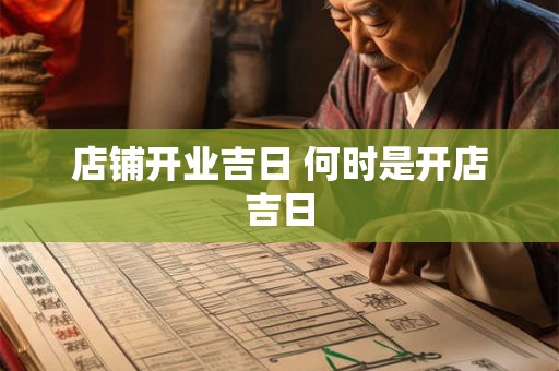 店铺开业吉日 何时是开店吉日