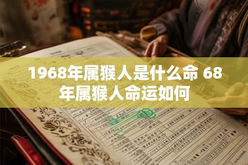 1968年属猴人是什么命 68年属猴人命运如何 1968年属猴人是什么命 68年属猴人命运如何