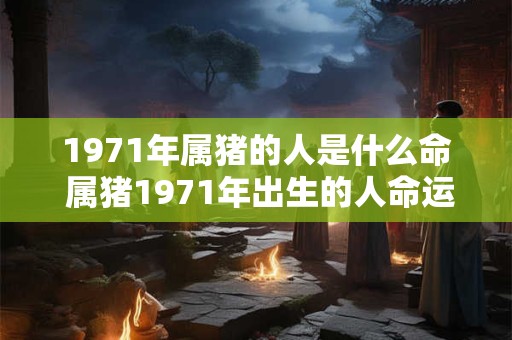 1971年属猪的人是什么命 属猪1971年出生的人命运如何