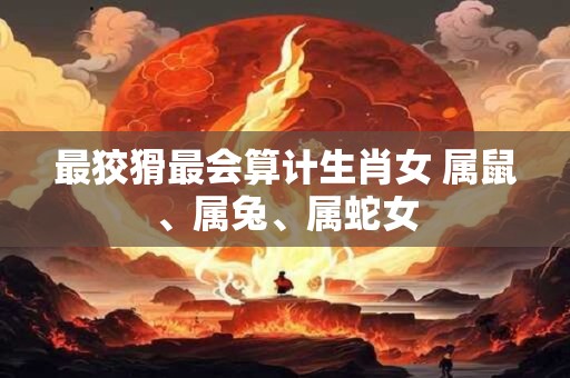 最狡猾最会算计生肖女 属鼠、属兔、属蛇女