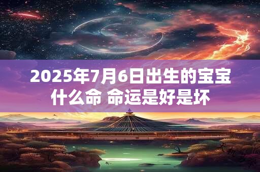 2025年7月6日出生的宝宝什么命 命运是好是坏