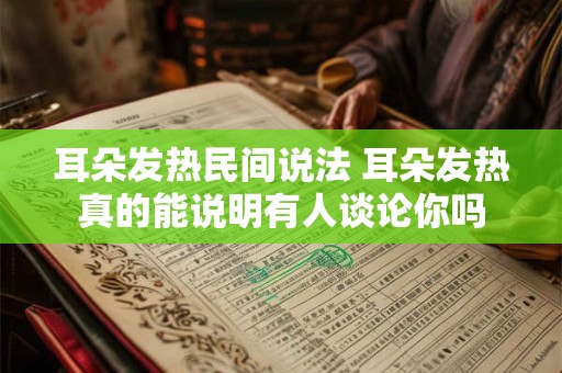 耳朵发热民间说法 耳朵发热真的能说明有人谈论你吗
