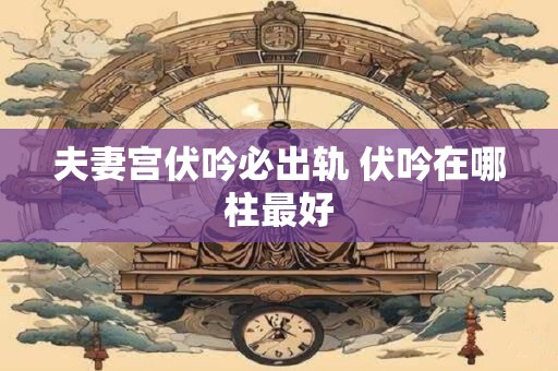 夫妻宫伏吟必出轨 伏吟在哪柱最好 夫妻宫伏吟必出轨 伏吟在哪柱最好